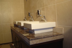 Granite worktop for vanity unit